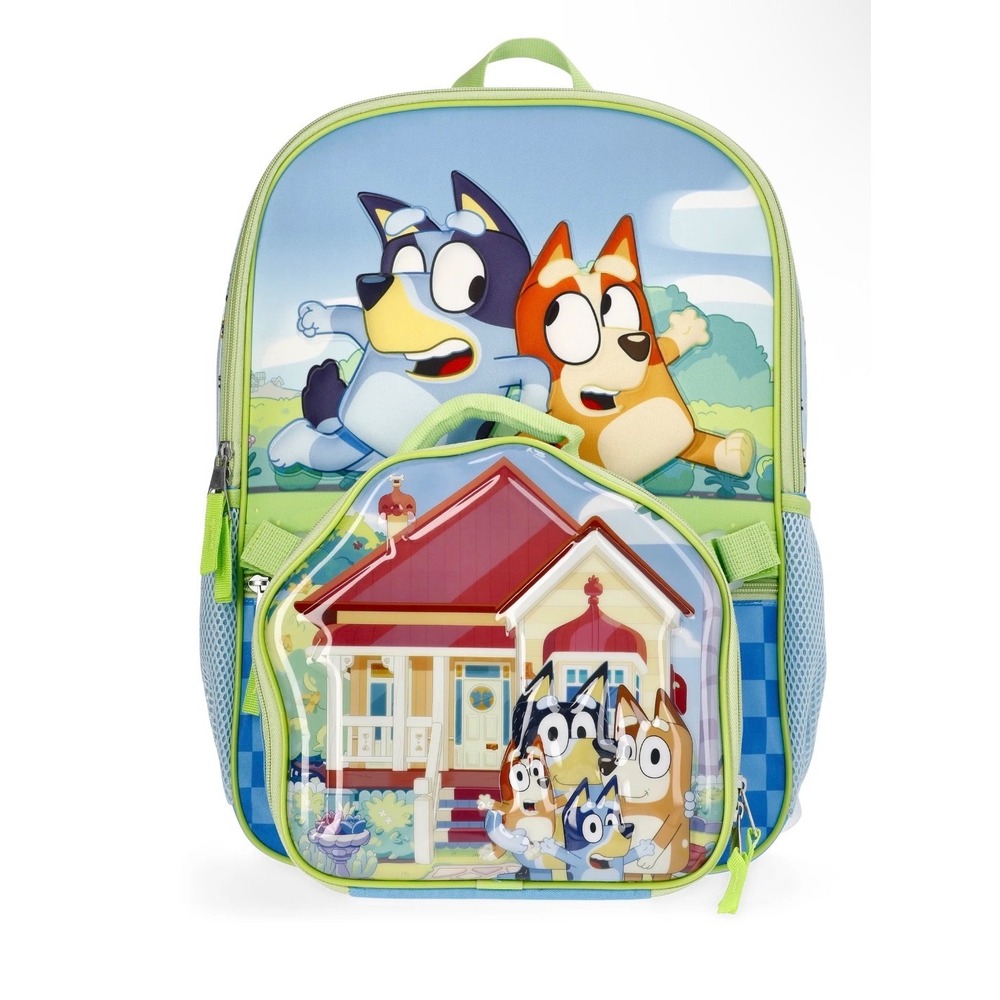 Bluey backpack with lunch bag
